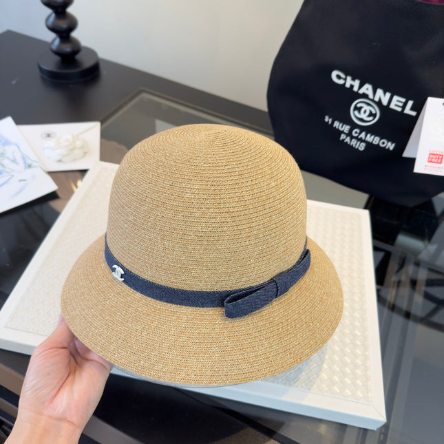 CHANEL 26S RAFFIA BUCKET HAT 338042