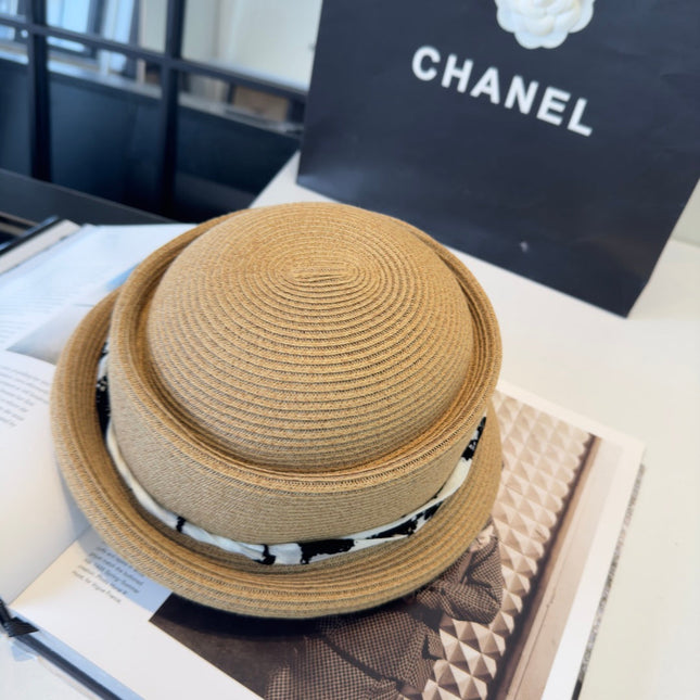 CHANEL 26S BOATER STRAW HAT 338053