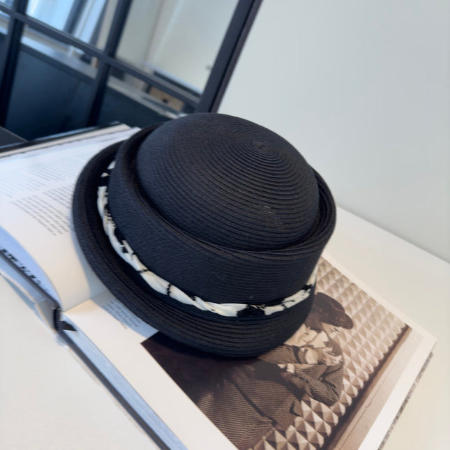 CHANEL 26S BOATER STRAW HAT 338054