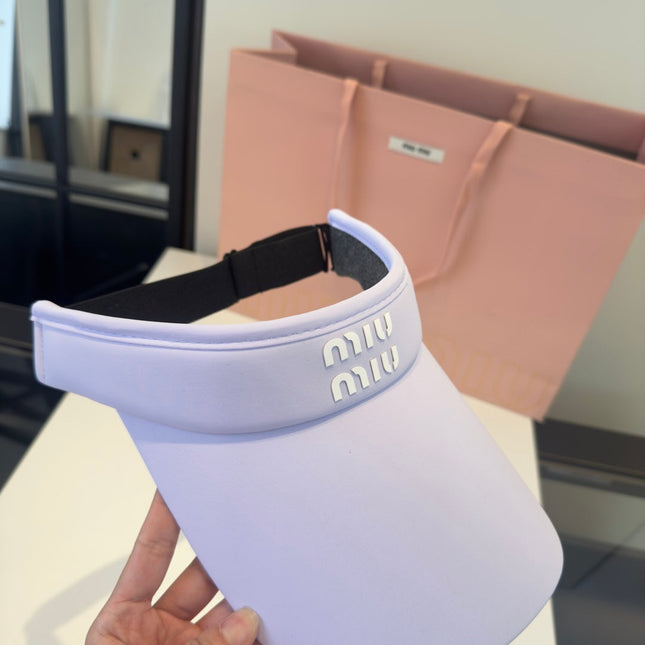 MIUMIU 26S EMBOSSED LOGO TECH VISOR 343565