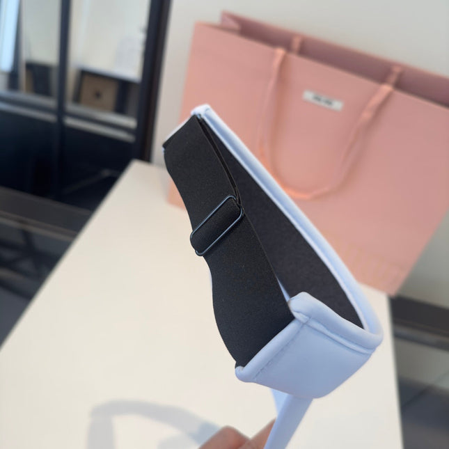 MIUMIU 26S EMBOSSED LOGO TECH VISOR 343567