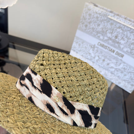 DIOR 26S STRAW BOATER HAT STYLE 164