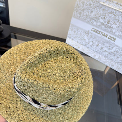 DIOR 26S STRAW BOATER HAT STYLE 164