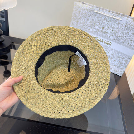 DIOR 26S STRAW BOATER HAT STYLE 164