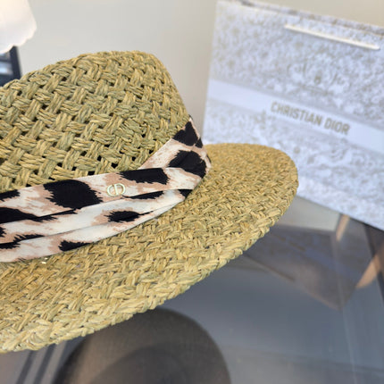 DIOR 26S STRAW BOATER HAT STYLE 164