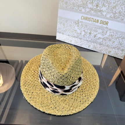 DIOR 26S STRAW BOATER HAT STYLE 164