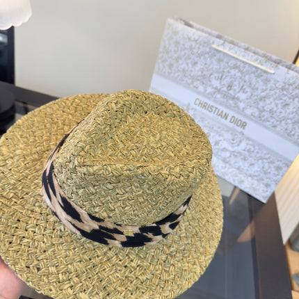 DIOR 26S STRAW BOATER HAT STYLE 163