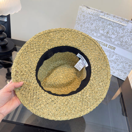 DIOR 26S STRAW BOATER HAT STYLE 163