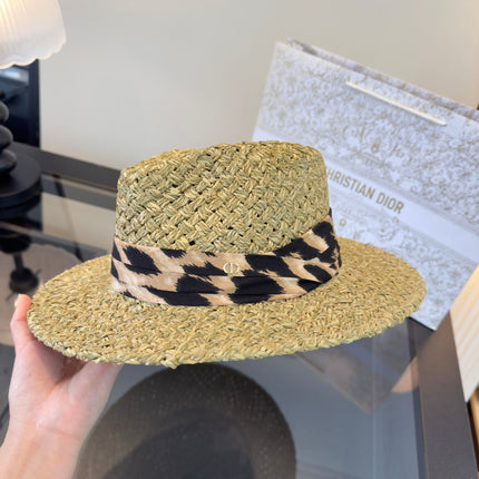 DIOR 26S STRAW BOATER HAT STYLE 163