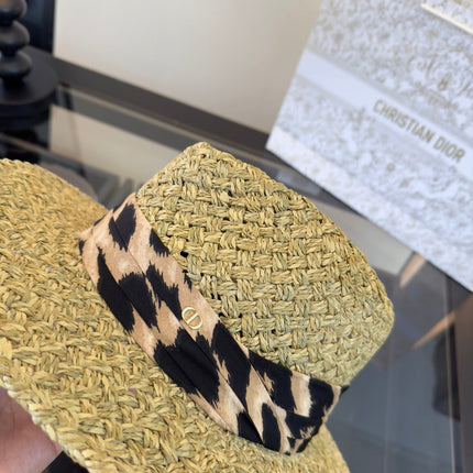 DIOR 26S STRAW BOATER HAT STYLE 163