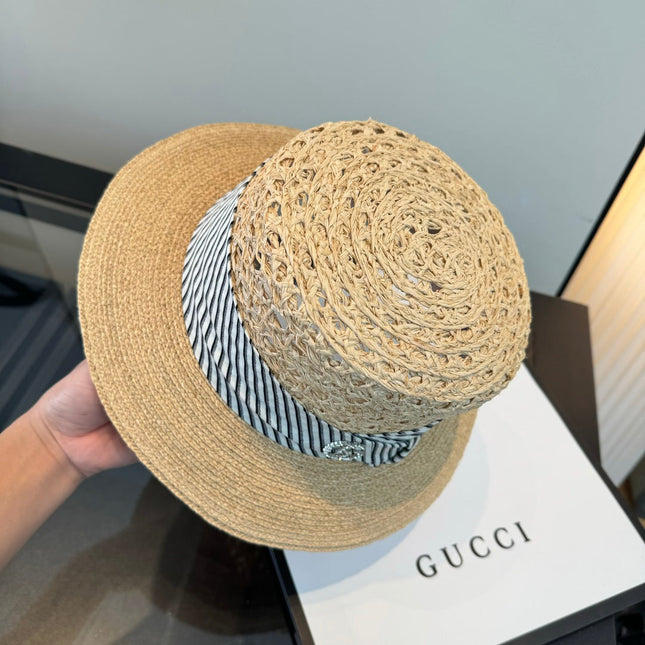 GUCCI 26S WIDE-BRIMMED STRAW HAT 223