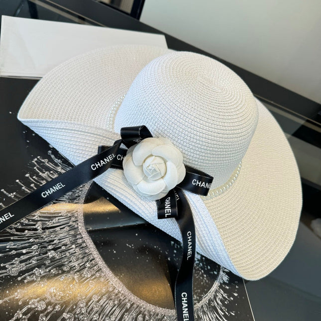 GUCCI 26S FLORAL WIDE-BRIM STRAW HAT 220