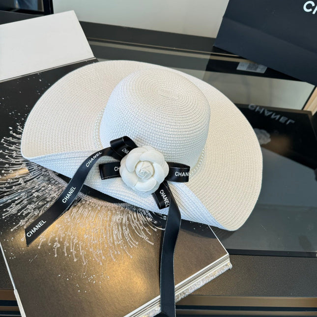 GUCCI 26S FLORAL WIDE-BRIM STRAW HAT 220