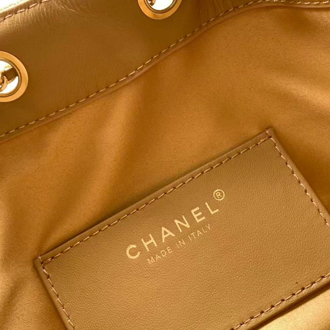 CHANEL 25S HOBO BAG 30 IN BROWN SUEDE WITH GOLD HARDWARE