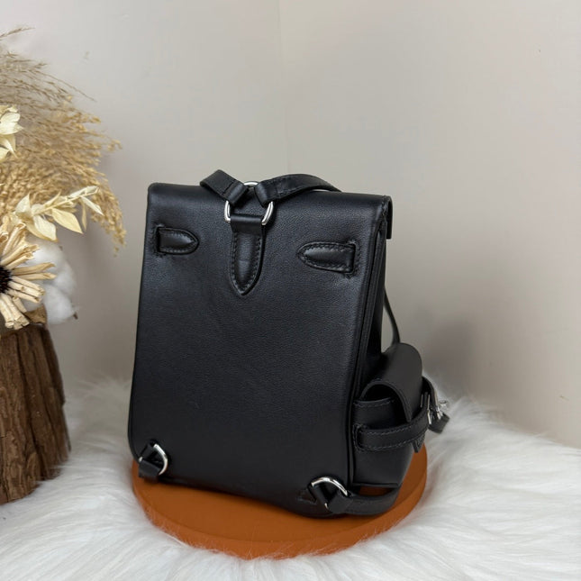 HM 25S KELLY JUMP 17 CM IN BLACK SWIFT WITH SILVER HARDWARE