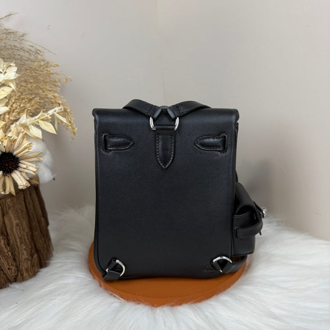 HM 25S KELLY JUMP 17 CM IN BLACK SWIFT WITH SILVER HARDWARE