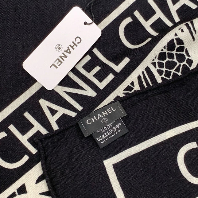 CHANEL 25S SCARF 135 CM IN CASHMERE AND SILK 943317