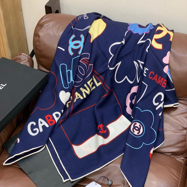 CHANEL 25S SCARF 135 CM IN CASHMERE SILK 943656