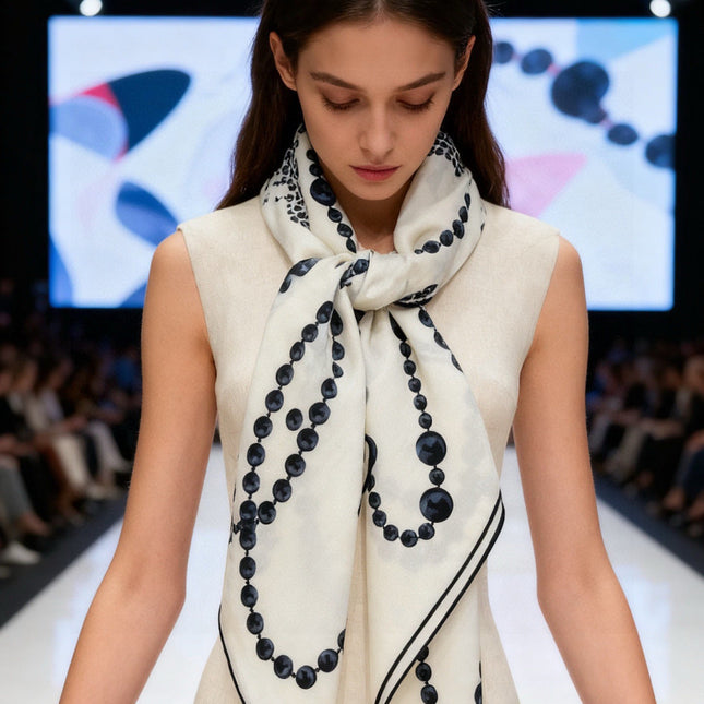 CHANEL 25S SCARF 140 IN CASHMERE 991650