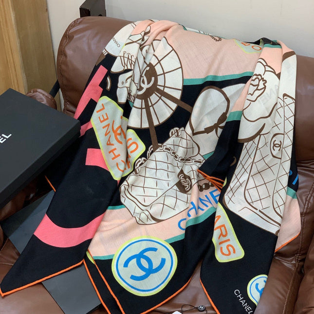 CHANEL 25S SCARF 135 IN CASHMERE 991653