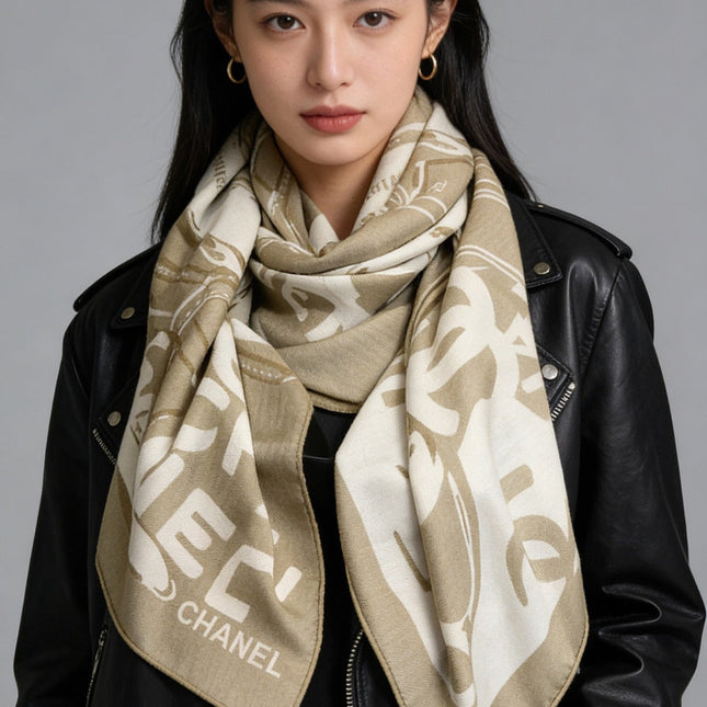 CHANEL 25S SCARF 135 IN CASHMERE 991696