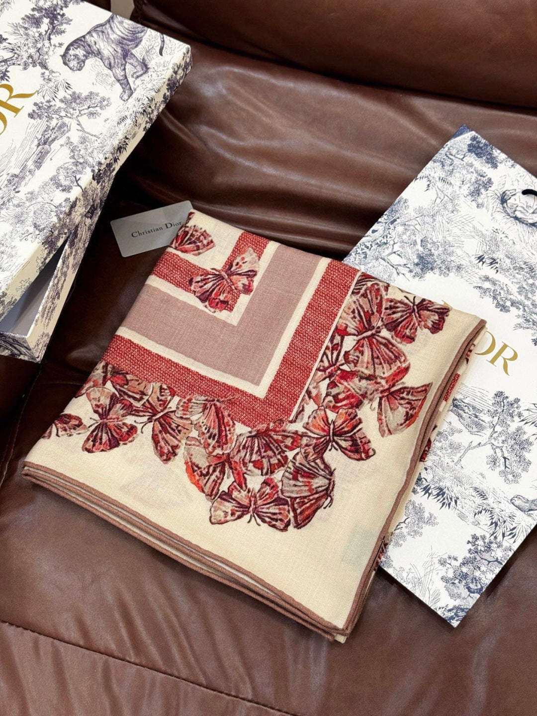 DIOR 26S SCARF 135CM IN CASHMERE SILK 126117