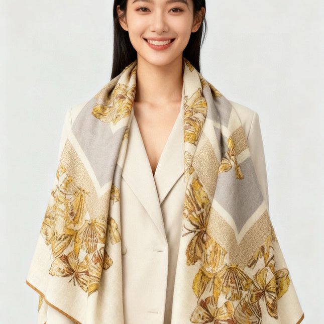 DIOR 26S SCARF 135CM IN CASHMERE SILK 126118