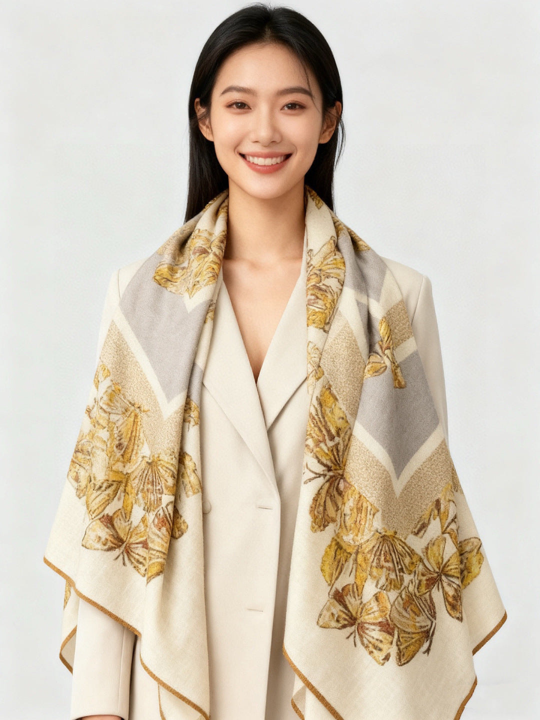 DIOR 26S SCARF 135CM IN CASHMERE SILK 126118