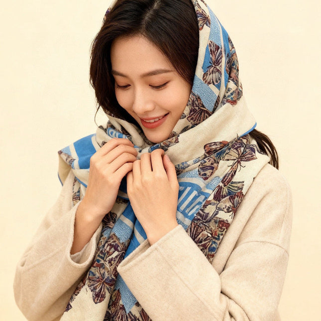 DIOR 26S SCARF 135CM IN CASHMERE SILK 126119