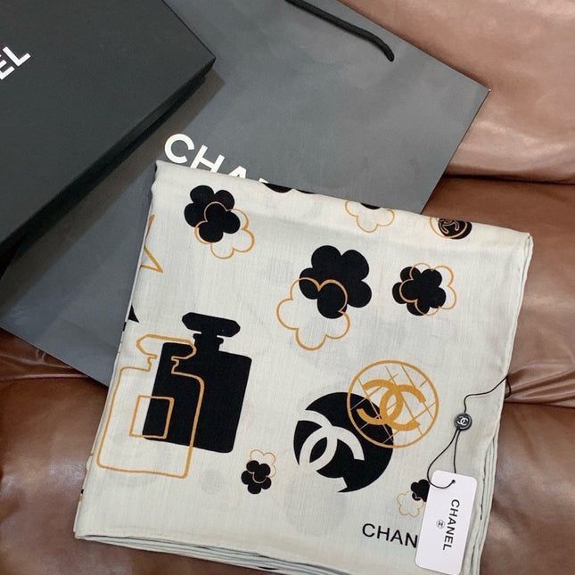 CHANEL 26S SCARF 140 IN CASHMERE AND SILK 303154