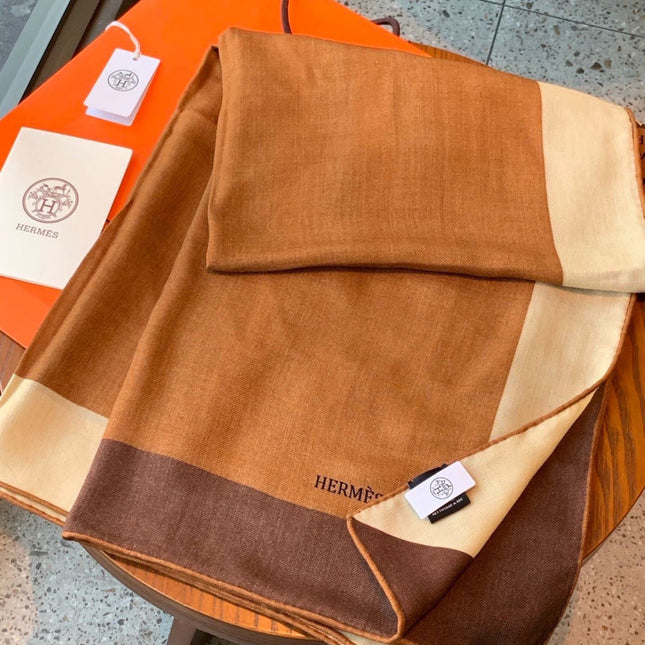 HERMES 26S SCARF 140 IN CASHMERE AND SILK 304241