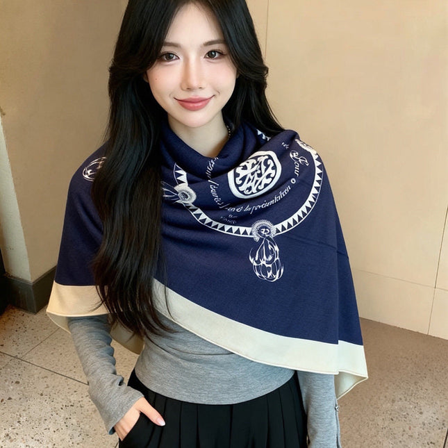 HERMES 26S SCARF 140 IN CASHMERE AND SILK 304242