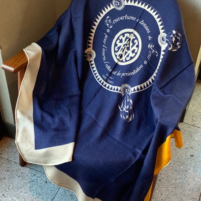 HERMES 26S SCARF 140 IN CASHMERE AND SILK 304242