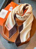HERMES 26S SCARF 140 IN CASHMERE AND SILK 304243