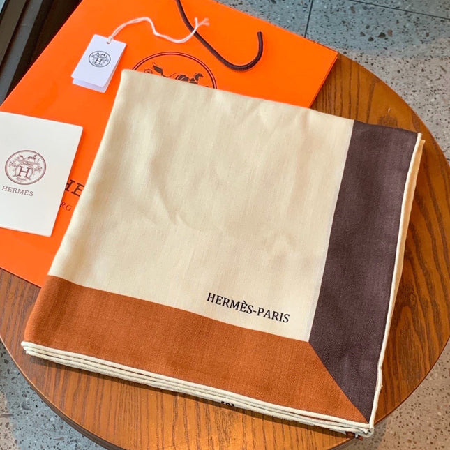 HERMES 26S SCARF 140 IN CASHMERE AND SILK 304243