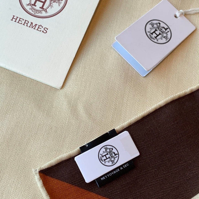 HERMES 26S SCARF 140 IN CASHMERE AND SILK 304243