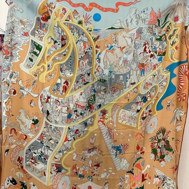 HERMES 26S SCARF 135 IN CASHMERE AND SILK 304246