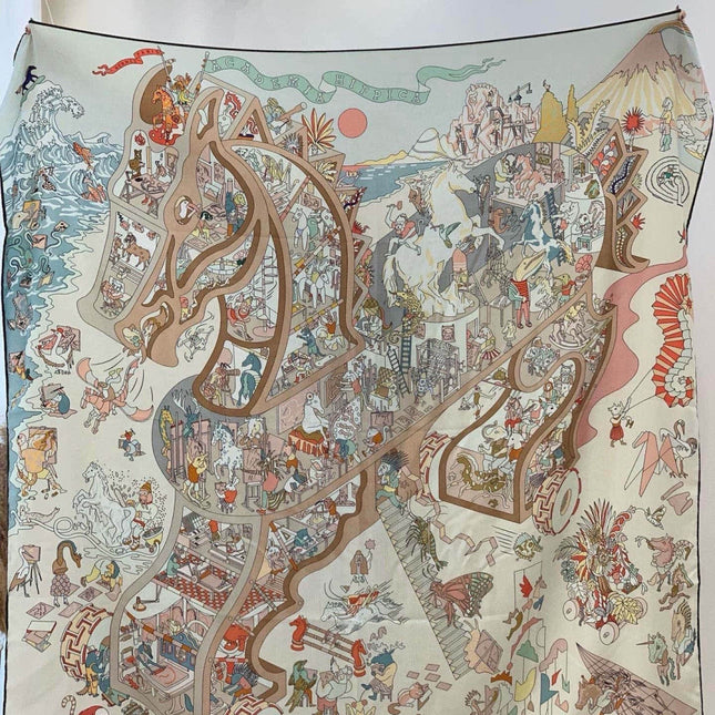 HERMES 26S SCARF 135 IN CASHMERE AND SILK 304247