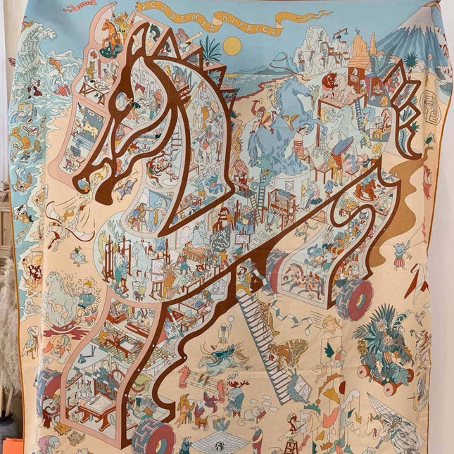 HERMES 26S SCARF 135 IN CASHMERE AND SILK 304250