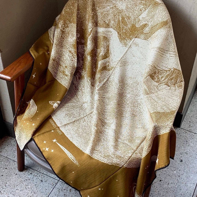 HERMES 26S SCARF 140 IN CASHMERE AND SILK 304679