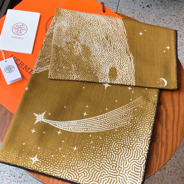 HERMES 26S SCARF 140 IN CASHMERE AND SILK 304679