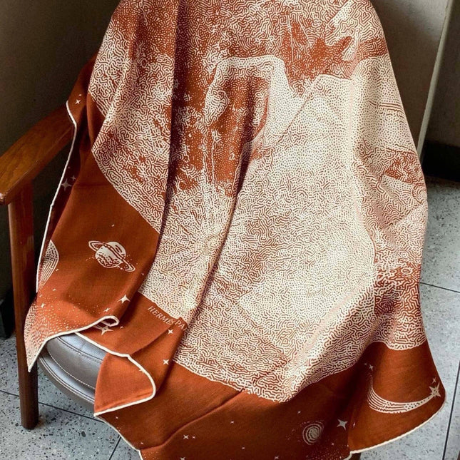 HERMES 26S SCARF 140 IN CASHMERE AND SILK 304680