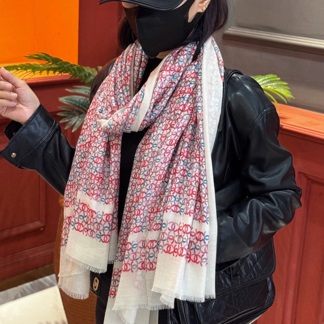 CHANEL 26S SCARF 200 IN CASHMERE AND SILK 306089
