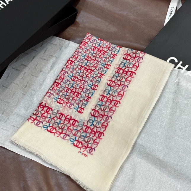 CHANEL 26S SCARF 200 IN CASHMERE AND SILK 306089