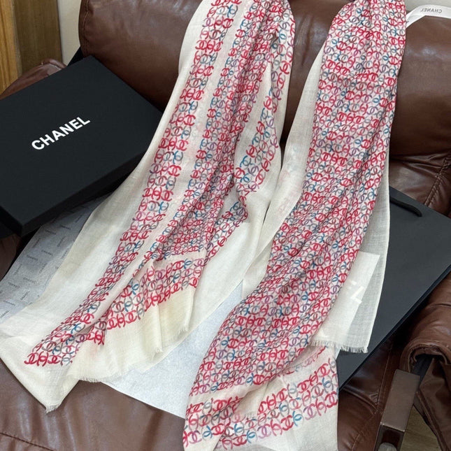 CHANEL 26S SCARF 200 IN CASHMERE AND SILK 306089