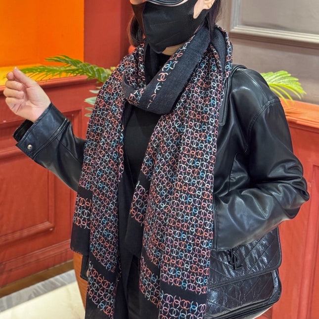 CHANEL 26S SCARF 200 IN CASHMERE AND SILK 306090