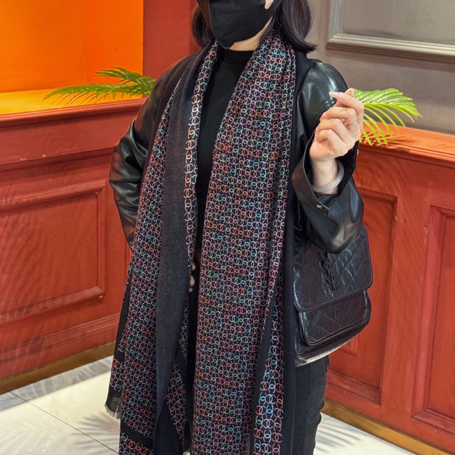 CHANEL 26S SCARF 200 IN CASHMERE AND SILK 306090