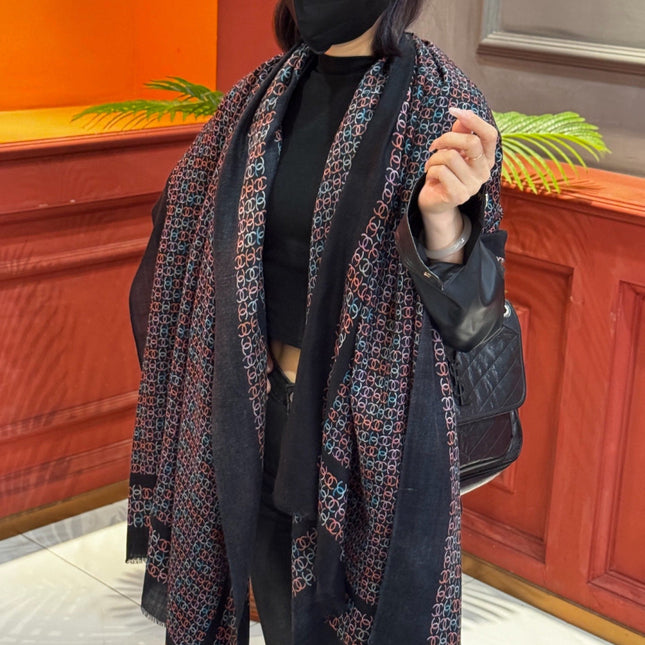 CHANEL 26S SCARF 200 IN CASHMERE AND SILK 306090