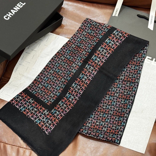 CHANEL 26S SCARF 200 IN CASHMERE AND SILK 306090