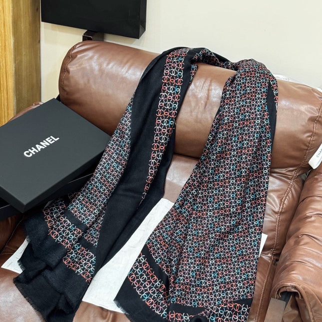 CHANEL 26S SCARF 200 IN CASHMERE AND SILK 306090